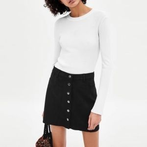 Zara Black Suede Mini Skirt